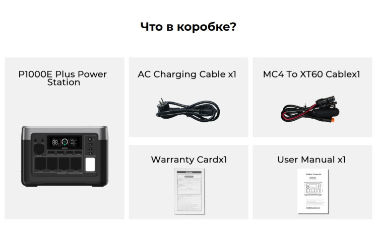 Портативная электростанция OUKITEL P1000 PLUS 1800 Вт/1024 Вт·ч