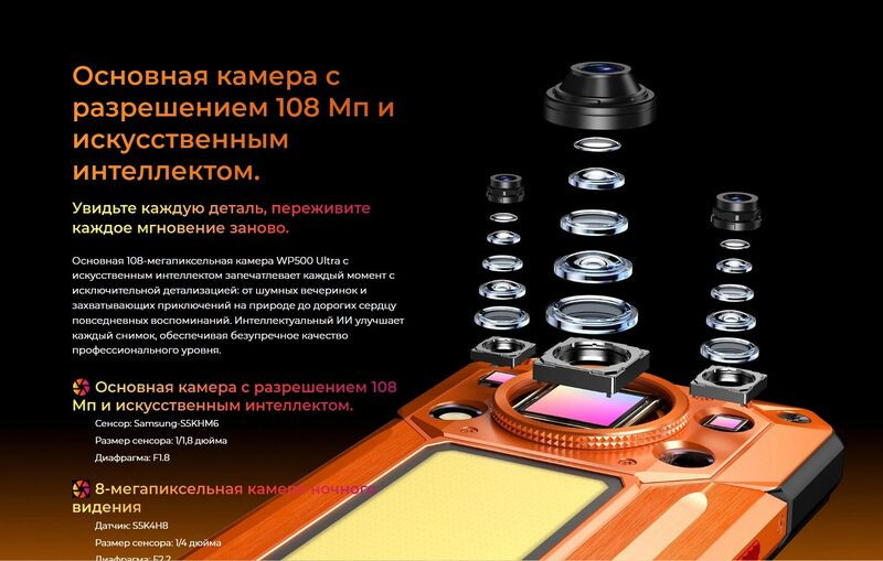Смартфон Oukitel WP500 Ultra 12Gb/1Tb Black — фото 8