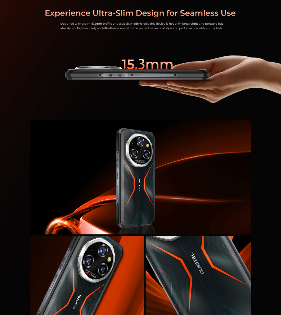 Смартфон Oukitel WP55 Pro 16/512Gb Orange — вид корпуса