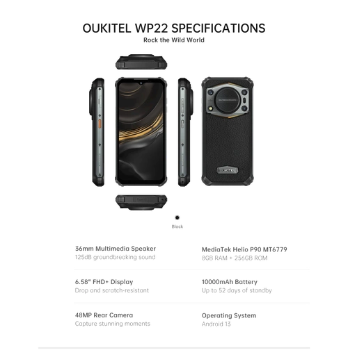 Смартфон Oukitel WP22 8/256Gb — фото 2